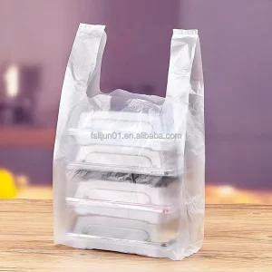 High Quality Recyclable Disposable Packaging Bag Custom Polyester Shopping Bags With Logos Plastic Eco friendly Handle Bags