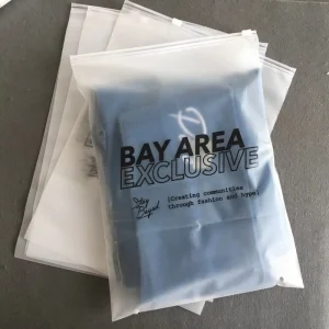High Quality Recyclable Zip Lock Large Black Transparent Eco Friendly Zip Lock Zipper Bag