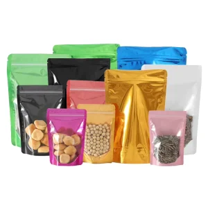 High Quality Stand up Pouch Snack Packaging Bag Laminated Plastic with Window Moisture Proof Feature for Food and Snacks