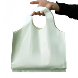 High Quality Thick Tote Clothing Poly Bags Grommet Custom Logo Die Cut Garment Bags for Retail Store Shoes Socks