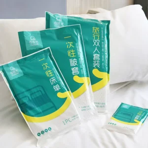 High Quality Viscose Fiber Hotel Spa Disposable Bedding Individually Packaged Portable Travel Sheet Pillowcase Duvet Cover Sets