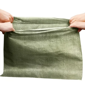 High Strength Green Poly Woven Packaging Bags Reusable Sacks for Agricultural and Commercial Use