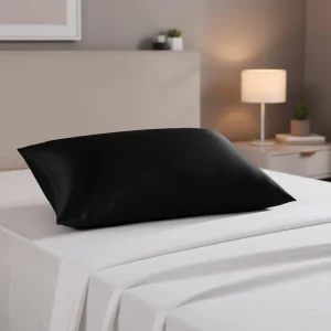 Hotel Quality King Size White Silk Pillowcase Soft Breathable Luxury Bedding for Home Sleeping Collection