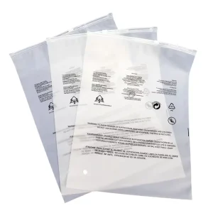 IN-STOCK Eco Friendly Zipper Clothes Packaging Frosted Plastic Ziplock Bag PE Zip Lock Packaging Bag With Your Logo