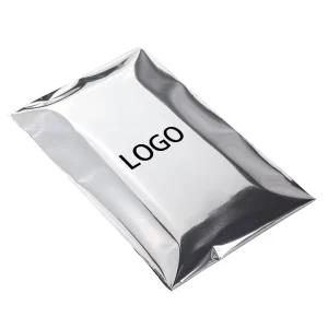 IPACK Custom Logo Silver Metallic Self Adhesive Polyethylene Silk Screen Printed Logistics Packaging Large Mailing Bags