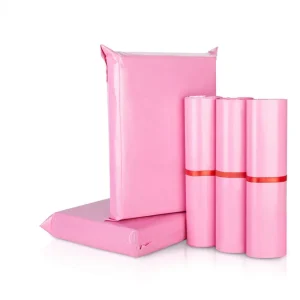 Industrial Use Pink 35x52cm Self Adhesive Apparel Shipping Bag Anti-Tear Plastic Mailing Case