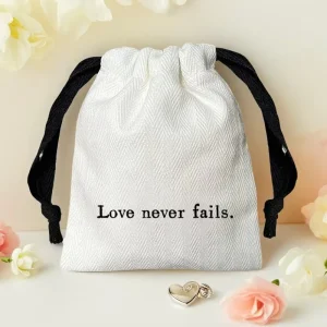 Jewelry Packaging Drawstring Bag with Ribbon