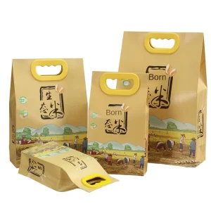 Jincheng Brand Durable Woven PP Heat Seal Packaging Bags Rice Flour Cereals Millet Coarse Fertilizer Screen Printing
