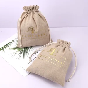 Jute Drawstring Bag Cosmetic Packaging Bag