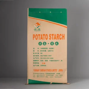Kraft Paper Laminated PP Woven Bag Paper Sack 25kg Flour Packaging Bag for Food Grade Material