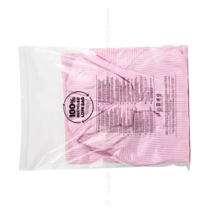 LDPE Polybags Transparent PE Post Consumer Poly Clothing Bags With Anti Suffocation Warning GRS Standard