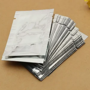 Laminated 3 Side Seal Vacuum Pouch Aluminum Foil Packet Bag for Snack Packaging With Tear