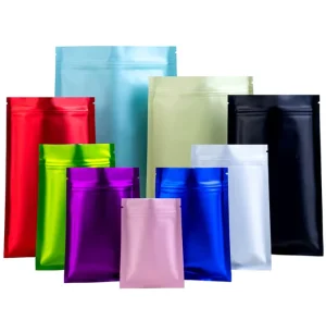 Laminated Plastic Colorful Aluminum Foil 3 Sides Sealing Bags Water-proof & Food Grade Bag Pack in Nuts