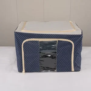 Large Capacity Eco Friendly Durable Lightweight Foldable Double Tier Clothes Storage Bag Non Woven Fabric Bedding Organizer