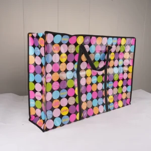 Large Capacity Eco Friendly Foldable Durable Clothing Organizer Storage Bag Zipper Laminated Waterproof Non Woven Fabric