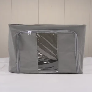 Large Capacity Eco-Friendly Transparent Durable Foldable Steel Frame Non-Woven Fabric Clothing Storage Bag for Bedding Shoes