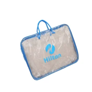 Large Capacity PVC Quilt Storage Bag Transparent Waterproof Plastic Zipper Bedding Blanket Pillow Screen Printing
