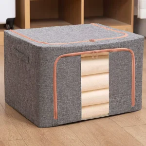 Large Foldable Closet Visible Canvas Under Bed Multipurpose Fabric Sheet Clothes Home Storage Organization Bags With Zipper