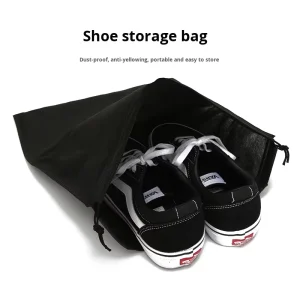 Large Non Woven Drawstring Bag With Dustproof Storage Toy Closure Dual Drawstring Shoe Sock Storage Bag For Fur Storage In Stock
