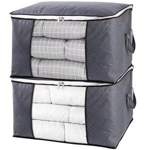 Large Non Woven Foldable Comforter Quilt Comforter Blanket Bag Clothes Storage Bags for Wardrobe