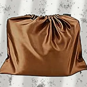 Large Satin Drawstring Handbag Purse Travel Dustproof Silk Storage Cloth Bag For Shoes Boots Clothes for Gift Use