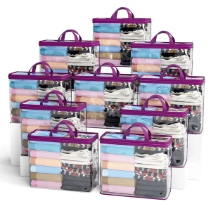 Laundry Comforter Bags Vacuum Seal Zippered Storage Bags for Closet, Baby Dresser, Beds and Kitchen