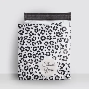 Leopard Full Printed Thank You Mailing Bags Poly Mailer Plastic Packaging Shipping Bag for Clothing Packing