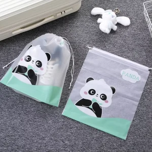 Logo Drawstring Storage Bags Resealable Plastic Travel Bag Transparent Fitness Bag Pouch