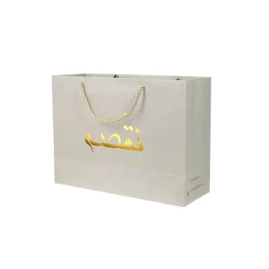 Logo Printed Custom Large Paper Packing Bag With Handle