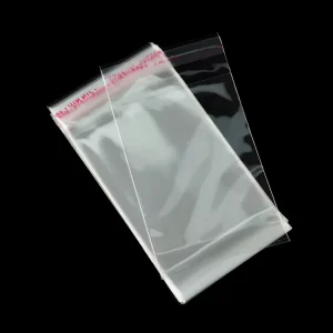 Logo Transparent Self Adhesive Moisture Proof OPP Plastic Bag Gravure Printed Packaging for Jewelry Apparel Clothing Socks Shoes