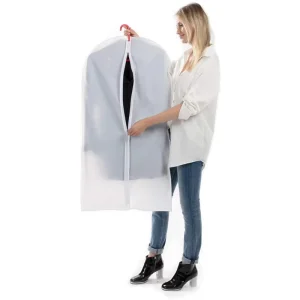 Long Wedding Dress Packaging Bag Custom logo Dust Covers PEVA Suit Garment Dress Bags with Zipper
