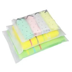 Low MOQ Custom Poly Bags for Clothing Frosted Self Seal Zip Lock Bag for Clothing Store