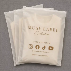 Low MOQ Printed Apparel Packaging Bags With Slider Closure And Vent Hole For Brand Promotion Packaging OEM Accepted