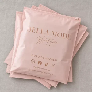 Low MOQ Printed Hoodie Packaging Bags With Clear Window Style Effect For Marketplace Apparel Sellers Low MOQ Supply