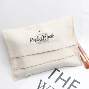 Luxury Custom Logo Printing Cotton Envelope Gift Packaging Dust Bag With Jewelry Cosmetic Muslin Cotton Envelope Pouch