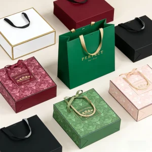 Luxury Custom Logo Shoe Boutique Packaging Gift Paper Shopping Bag for Clothes