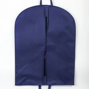 Luxury Custom Non Woven Foldable Tote Dustproof Suit Dance Dress Garment Cover Bag Reusable Black Storage