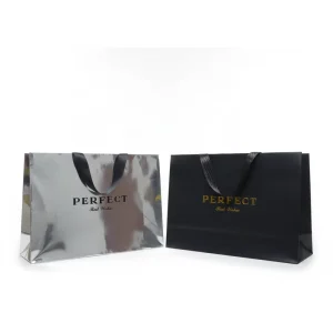 Luxury Custom Shoes Clothes Packaging Carrying Bags Printed Shopping Gift Jewelry Kraft Paper Bag with logo