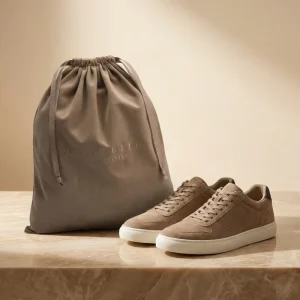 Luxury Durable Large Custom Logo Storage Brown Gift Thick Dust Drawstring Clothing Pouch Velvet Suede Bag For Shoes