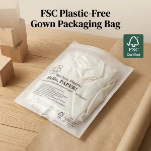Luxury Eco Friendly for Certified Biodegradable Glassine Self Seal Bags for Bridal Gowns Wedding Dresses Shoes Recyclable