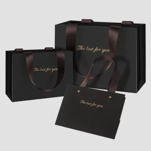 Luxury Gift Printed Kraft Handle Paper Bag Recyclable Retail Clothing Brand Logo Custom Shopping Packaging Bags