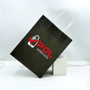 Luxury Gift Printed Kraft Handle Paper Bag Recyclable Retail Clothing Brand Logo Custom Shopping Packaging Bags