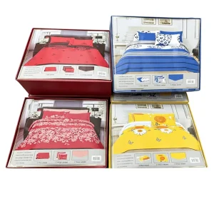 Luxury Home Textile 6 Pcs Bed Sheet Set Polyester Printed King Size Bedding Ready to Ship