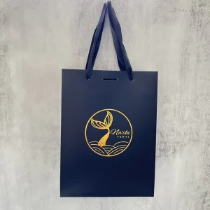 Luxury Packing Bag Custom logo Gift Bag Matt Art Paper Branded logo Retail Shopping Paper Bags with Ribbon Handles