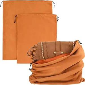 Luxury Suede Packaging Bag Drawstring Dust Pouch with Logo Custom