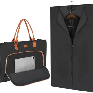 Luxury Travel Garment Bag for Men Women Hanging Foldable Dustproof Recyclable Polyester Carry On Suit Carrier Zipper Closure