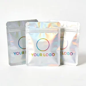 MOQ 200 PCS Custom Blind Bag Designs with Small Themes Digit Print Bag Holographic Packaging Bag