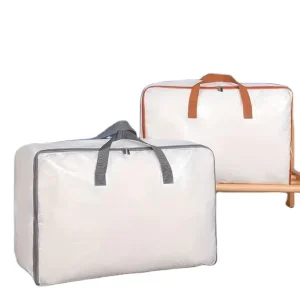Manufacturing High Quality Non Woven Packaging Pillow Bag for Bed Sheet and Zip Lock Plastic Packaging Bag