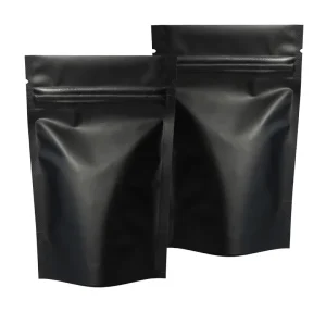 Matte Black Custom Colorful Gravure Printed Zipper Stand up Pouch Aluminum Foil Moisture Proof PE Bags Snack Pet Food Packaging