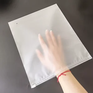 Matte Frosted Biodegradable Plastic Zipper Packaging Bags for Clothing Shoes Socks with Custom Logo